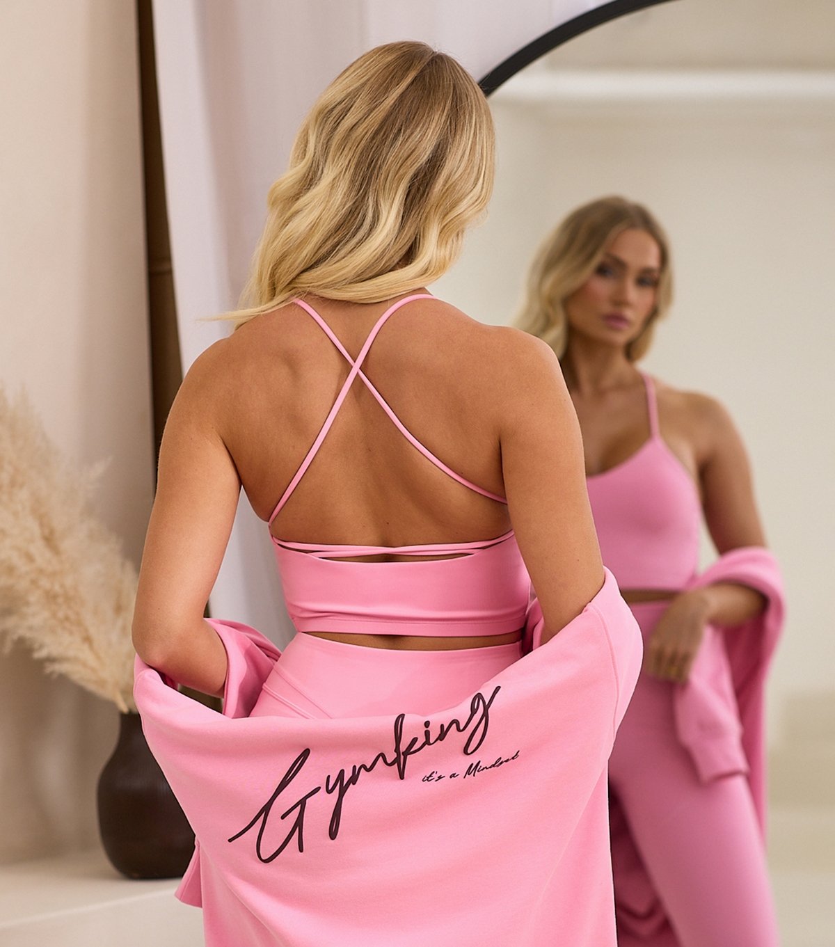 Gym King Women's Pink Knockout Strappy Sports Bra Gym King New Look - 3