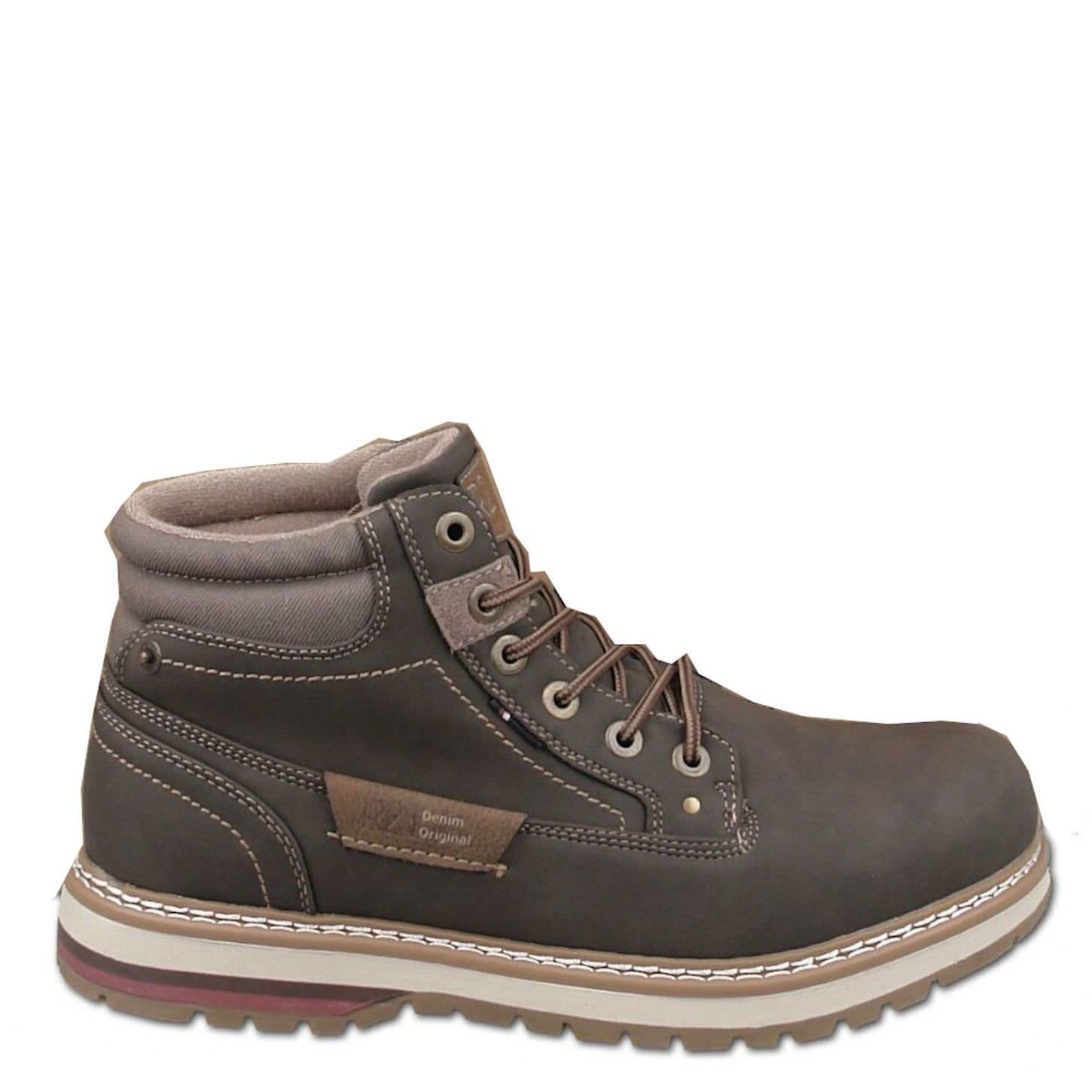 Route 21 Route 21 Men's 6 Eyelet Ankle Boot in Dark Brown