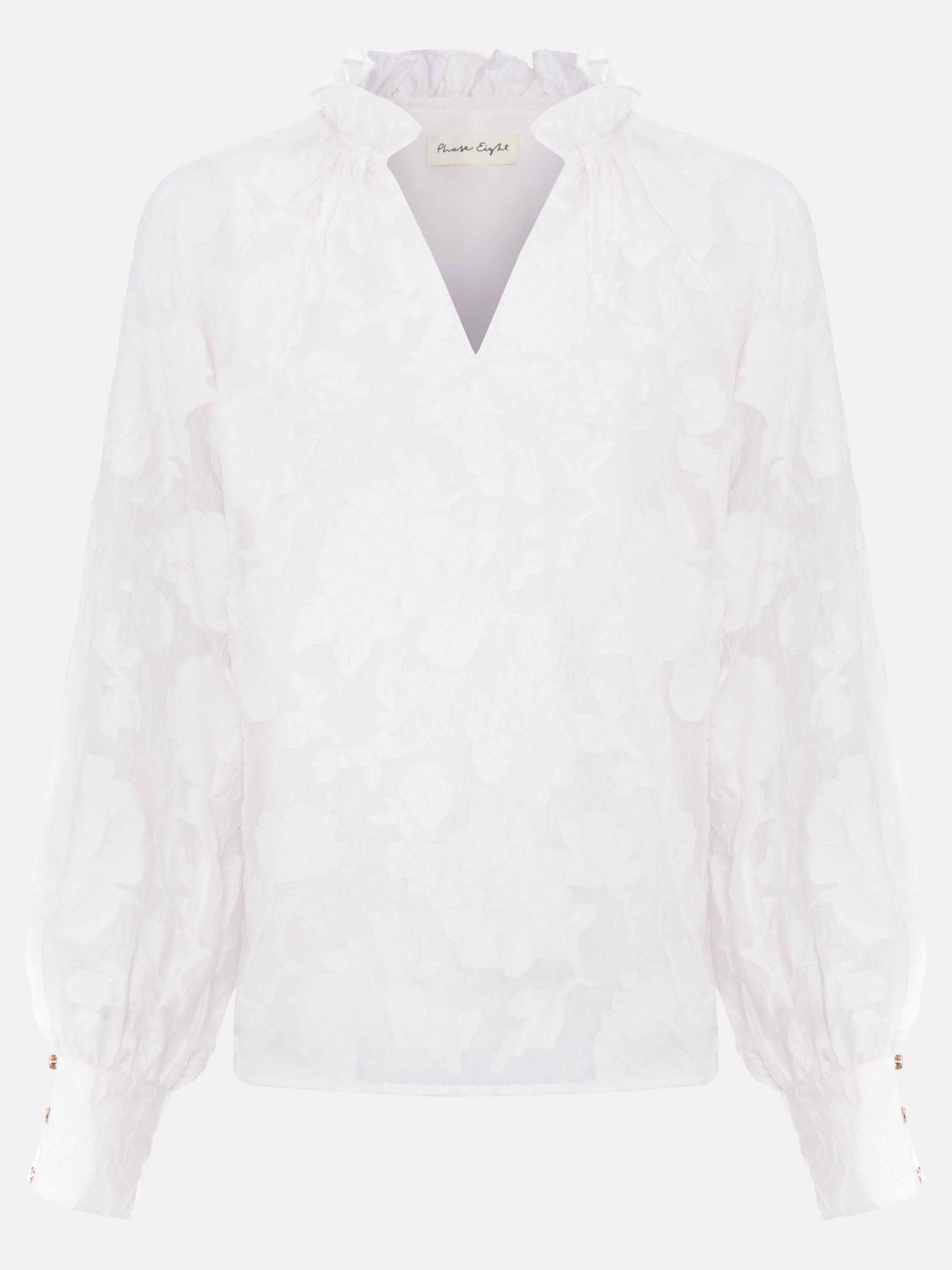 Phase Eight Phase Eight Women's Amal Floral Textured Blouse in Ivory - 2
