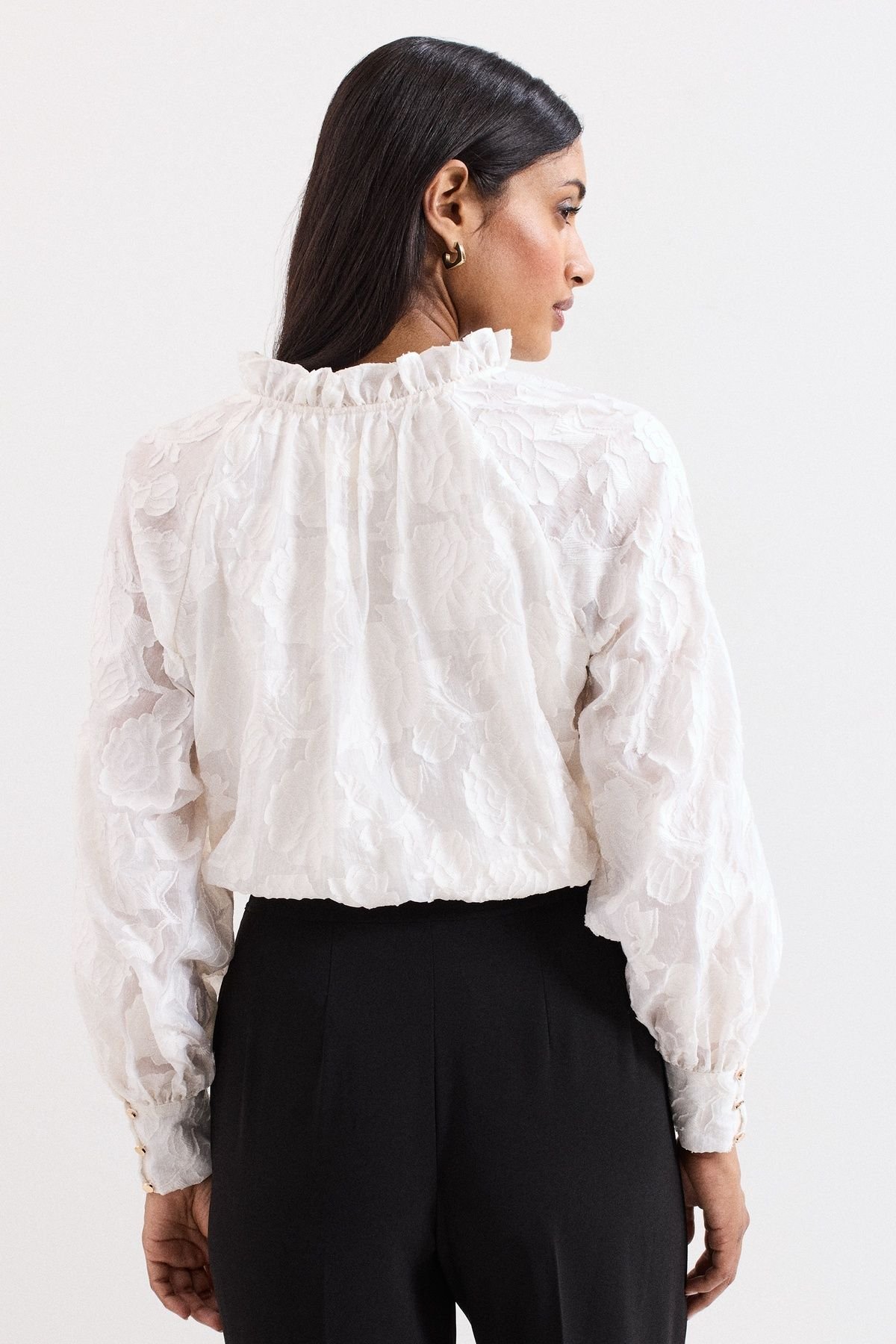 Phase Eight Phase Eight Women's Amal Floral Textured Blouse in Ivory - 4