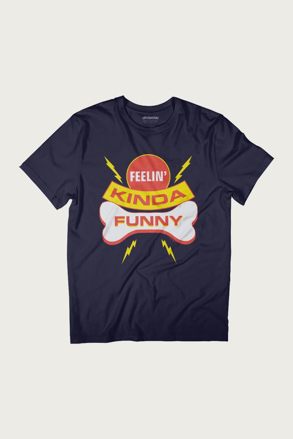 Operation Operation Men's Bone Feelin Kinda Funny Board Game T-Shirt in Navy - 2