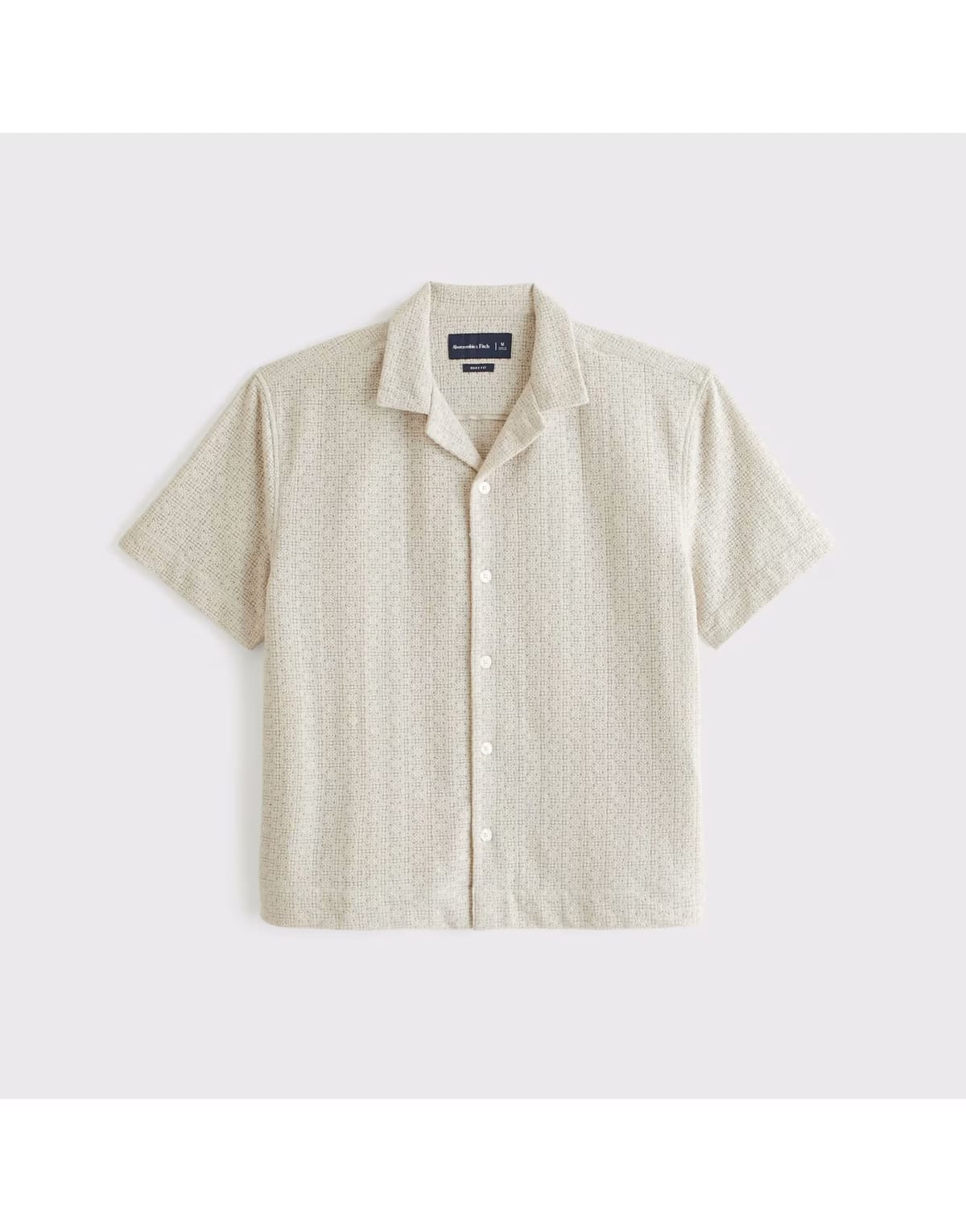 ASOS Abercrombie & Fitch Boxy button-up lace shirt in oatmeal - 1