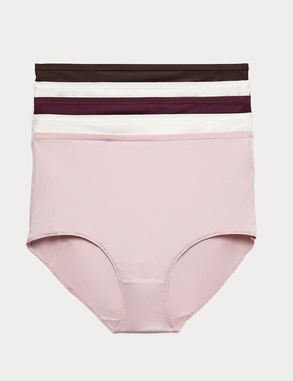 Marks & Spencer M&S 5pk Microfibre Full Briefs Bitter Chocolate