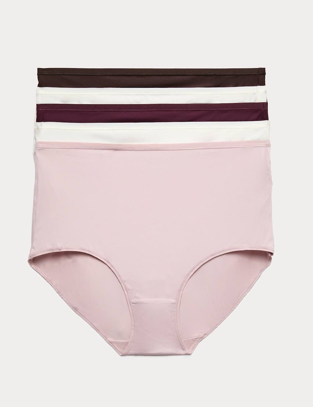 Marks & Spencer M&S 5pk Microfibre Full Briefs Bitter Chocolate - 1