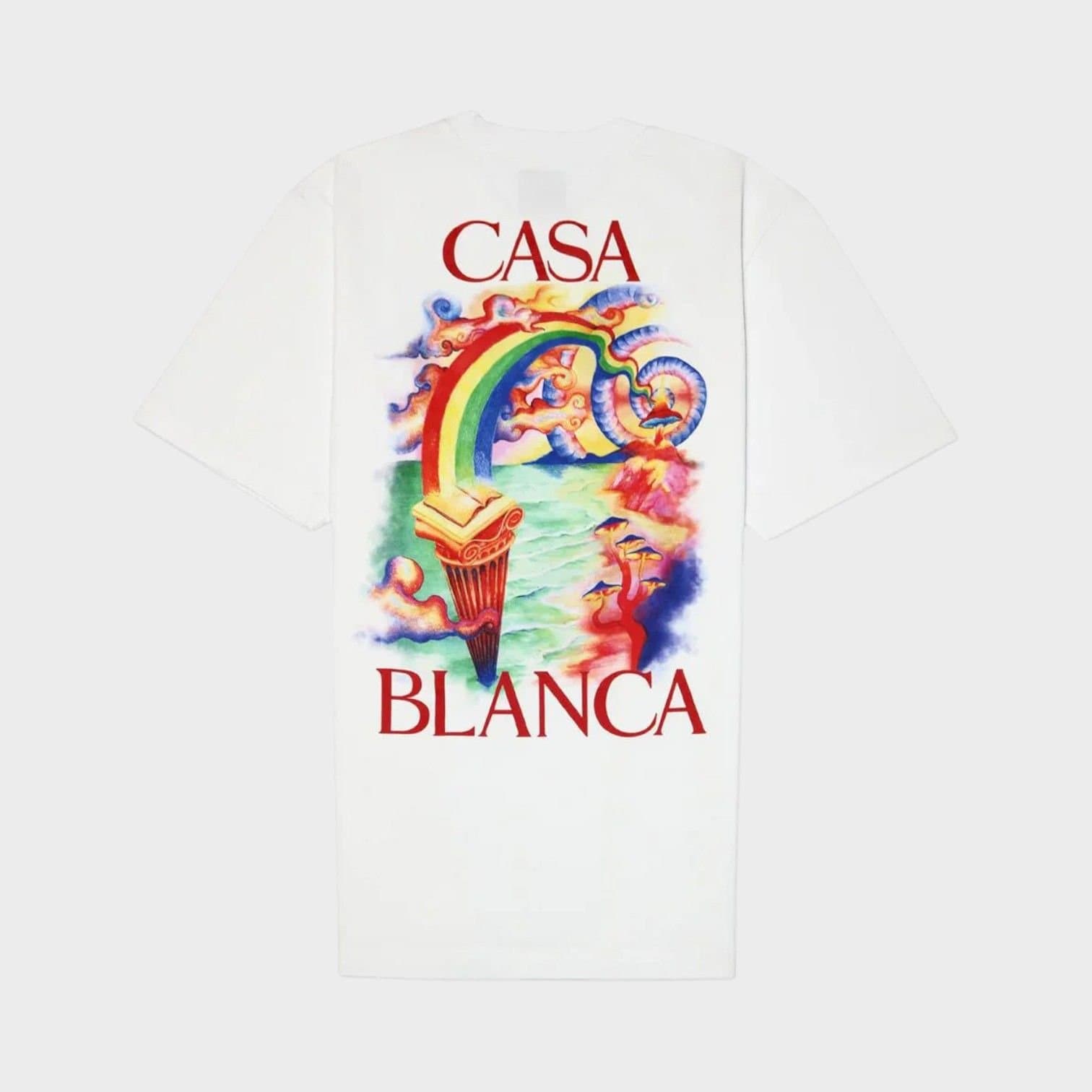 Casablanca Casablanca Men's Printed T-Shirt Nature Teacher White