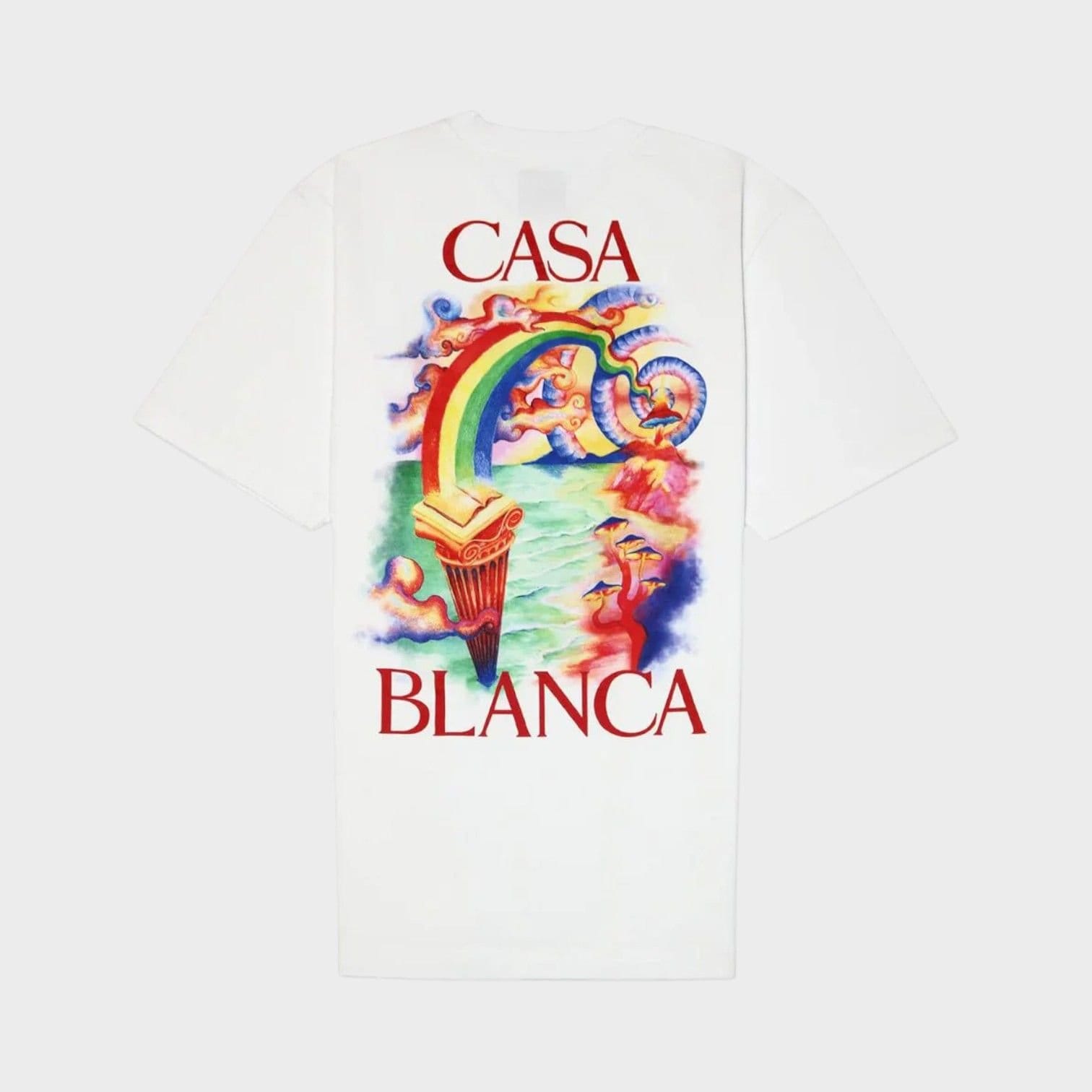 Casablanca Men's Printed T-Shirt Nature Teacher White