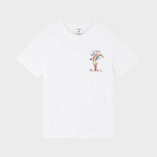 Casablanca Casablanca Men's Printed T-Shirt Nature Teacher White - 2