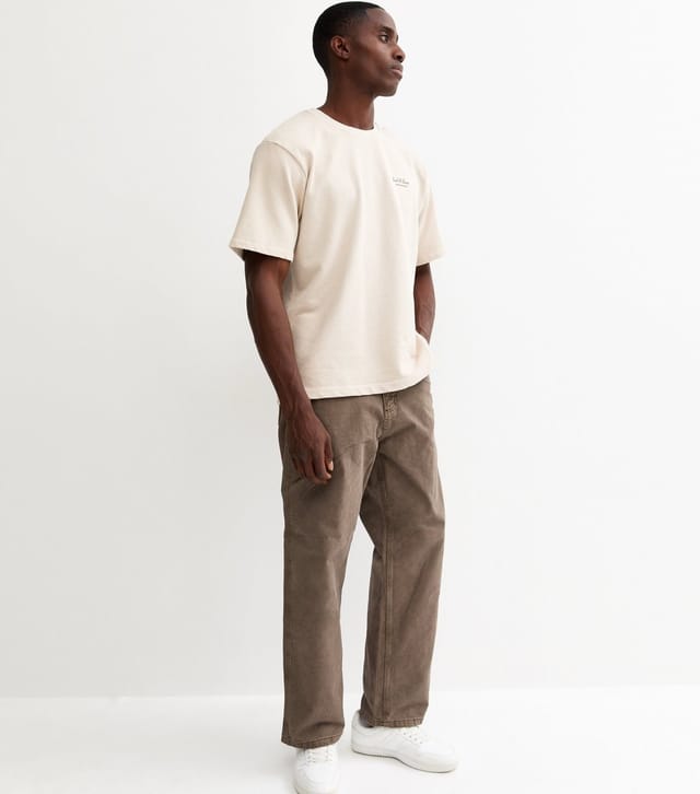 jack & jones Men's Dark Brown Regular Faded Straight Leg Jeans Jack & Jones New Look - 3