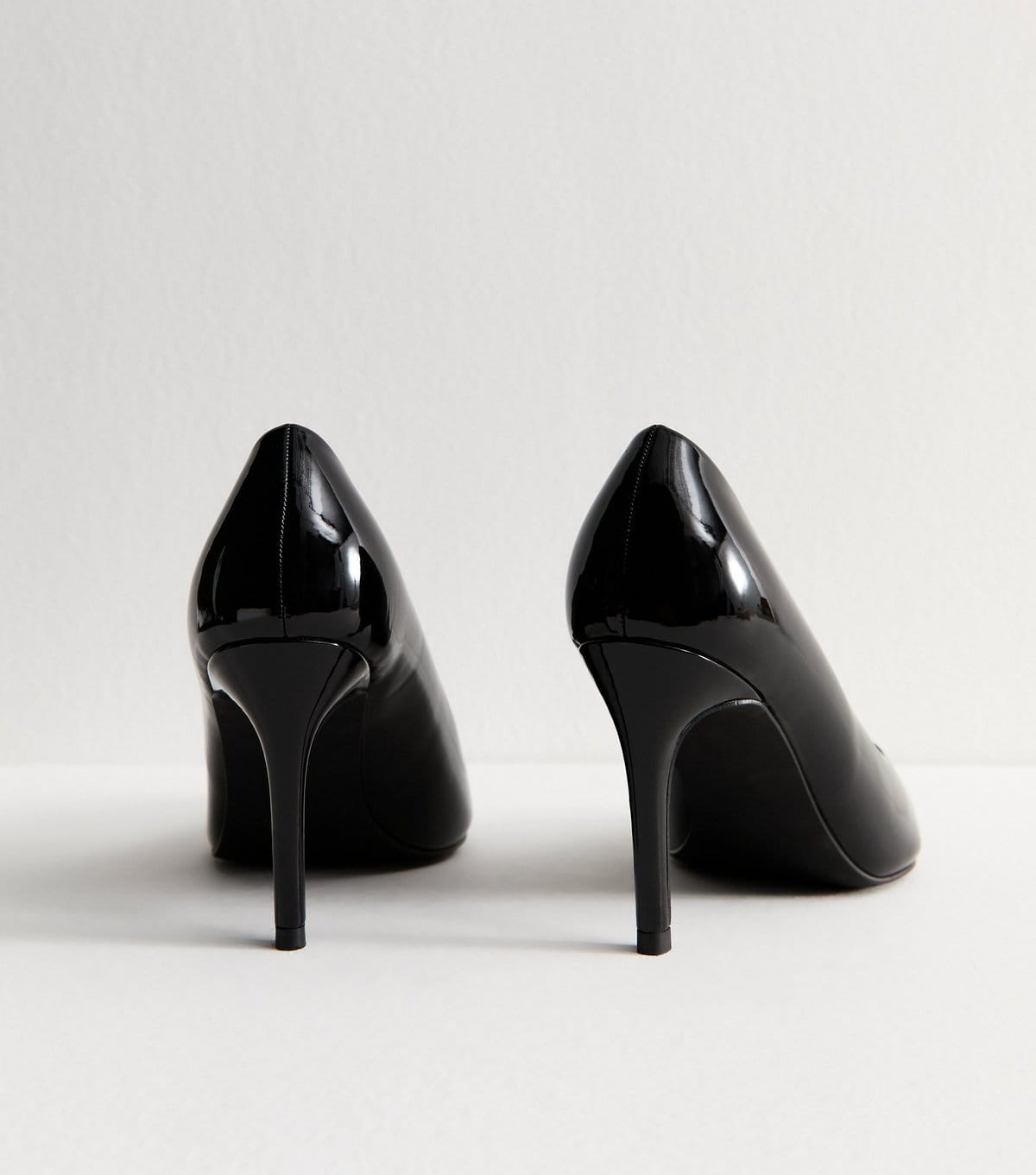 New Look Women's Extra Wide Fit Black Faux Leather Court Shoes Vegan New Look - 4