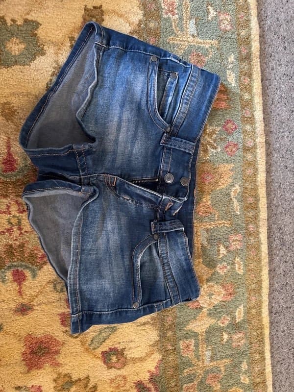 Bershka Denim Short shorts with back design pockets