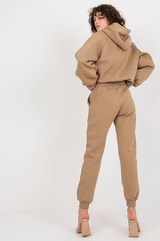 Love Lace Love Lace Women's Hooded Sweatshirt & Long Pants Set Style 177011 in Beige - 3