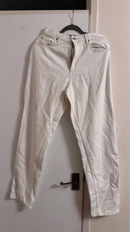ASOS White Denim Wide-Leg Jeans