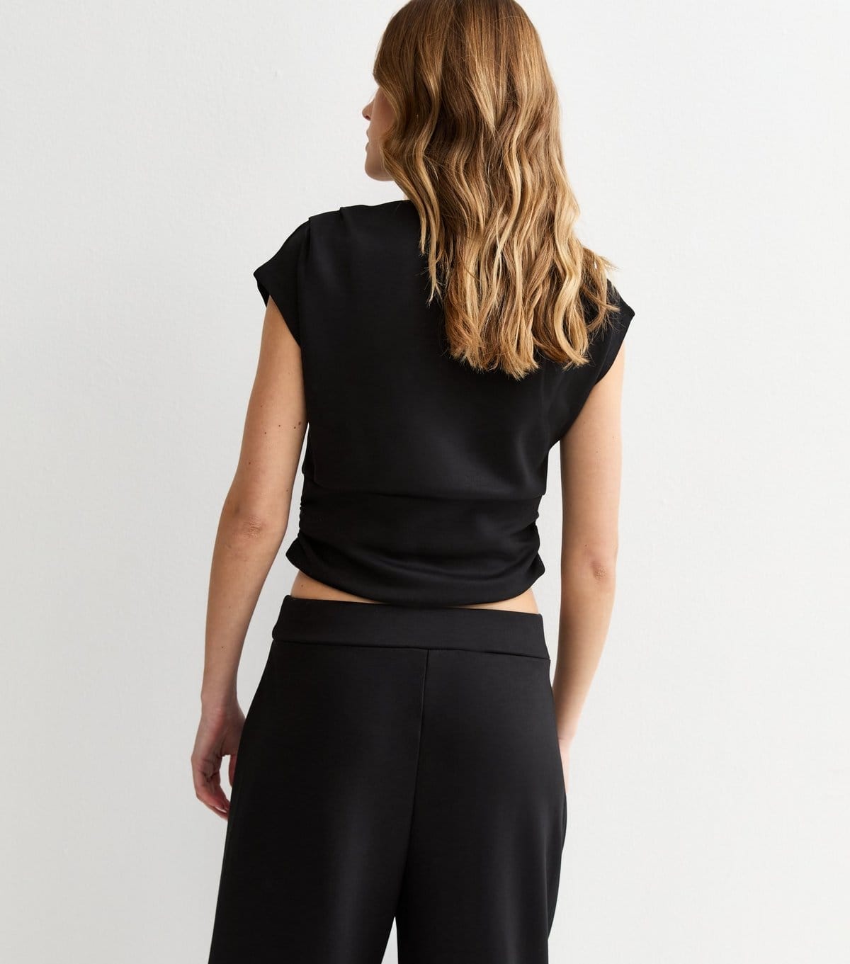 New Look Women's Black Gathered Shoulder Top New Look - 4