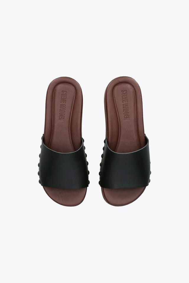 Steve Madden STEVE MADDEN Women's 'Conga Black' Leather Sandals in Black - 2