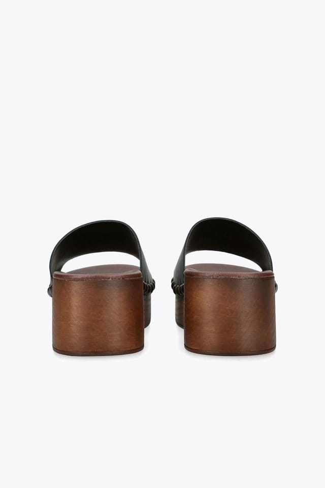 Steve Madden STEVE MADDEN Women's 'Conga Black' Leather Sandals in Black - 3