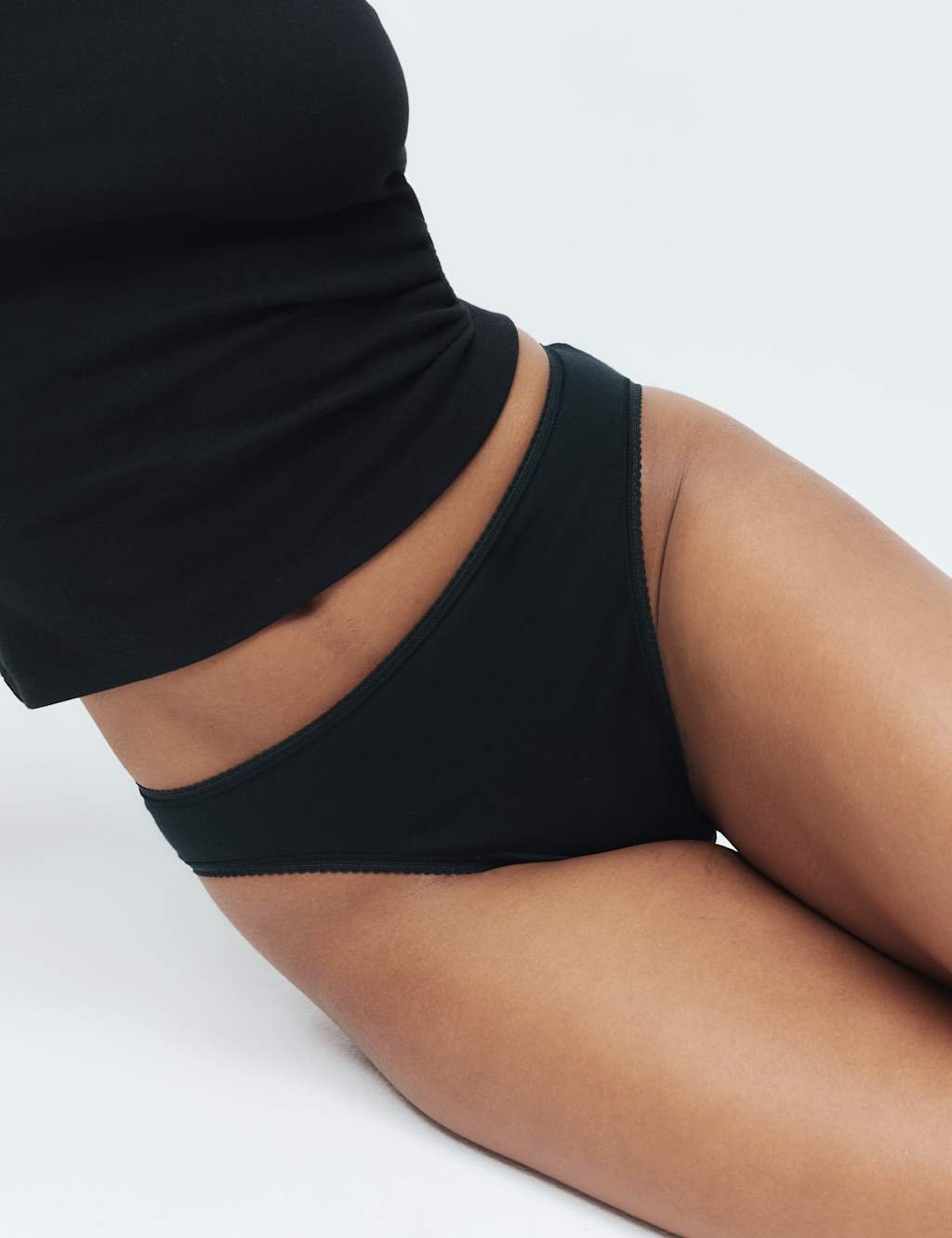 Marks & Spencer M&S 10pk Cotton Lycra® High Leg Knickers Black - 3