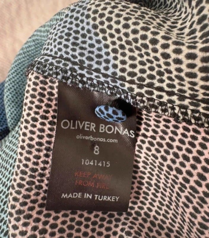 Oliver Bonas Oliver Bonas Multicolour Abstract Leopard Print Sleeveless Top Size 8