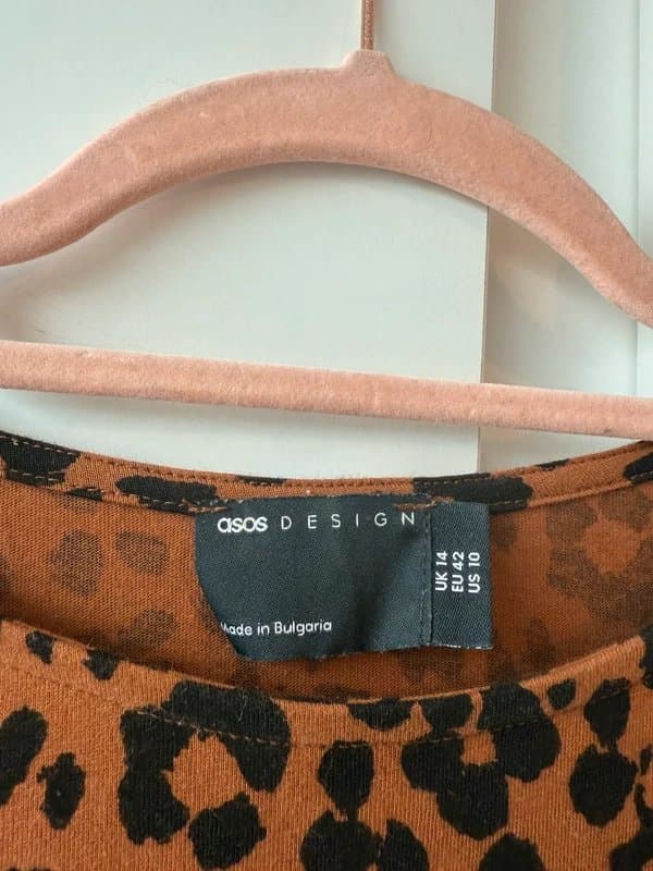 ASOS Design womens leopard print dress