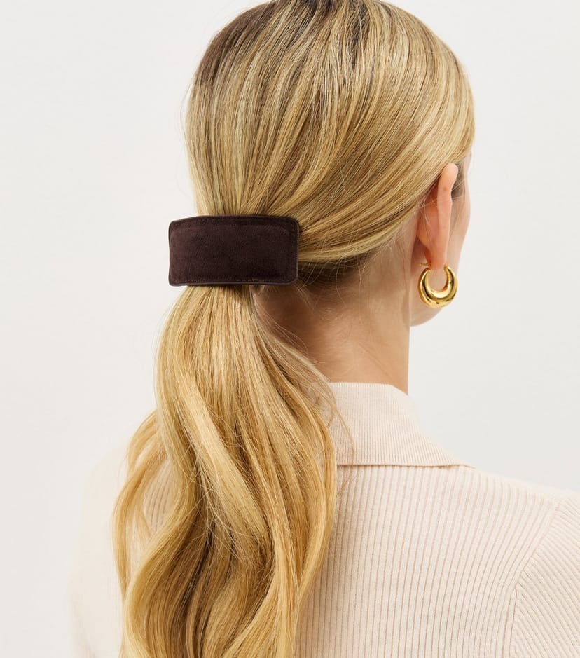 New Look Brown Faux Suede Hair Band New Look - 1