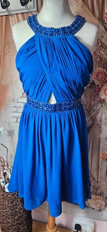 Jane Norman Jane Norman blue embellished party occasions dress size 10