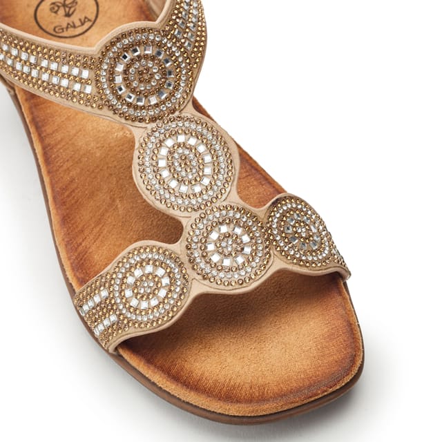 b.soleful b.soleful Women's 'Sarelle' Porvair Sandals in Beige - 2