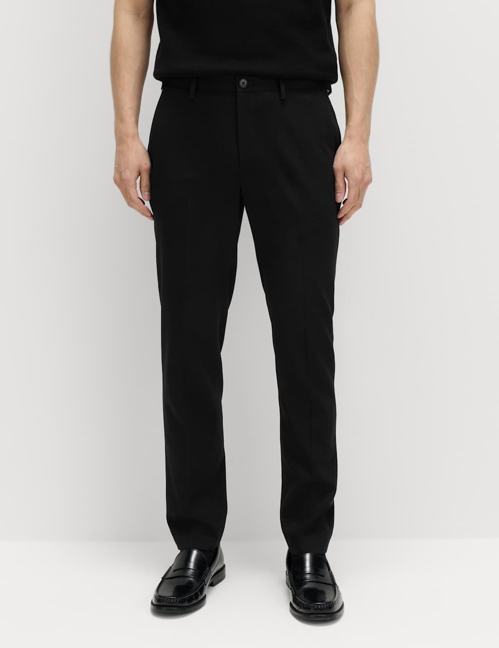 Marks & Spencer M&S Slim Fit Wool Blend Suit Trousers Black