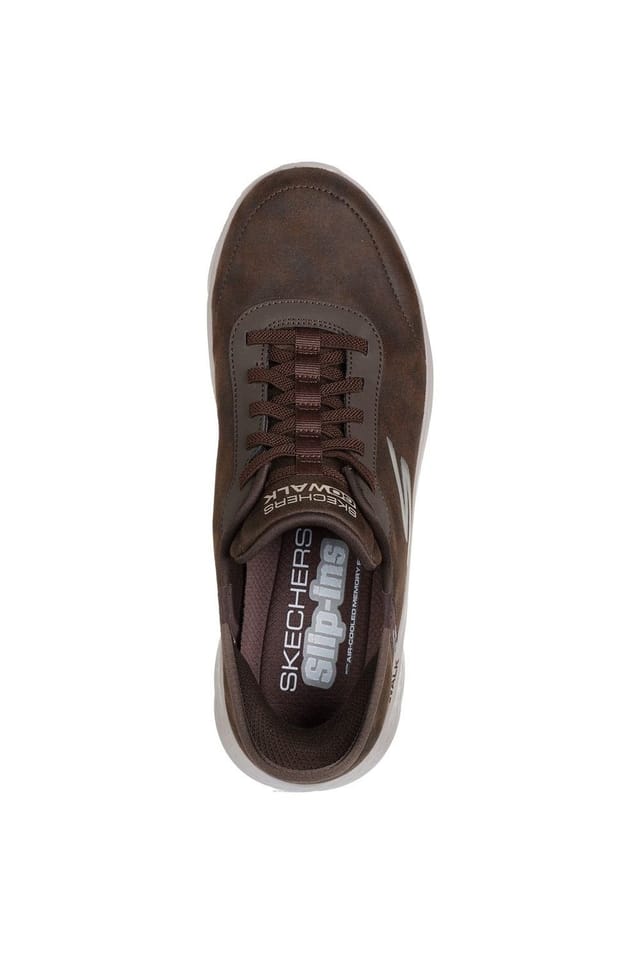 Skechers Skechers Men's GO WALK Flex Smooth Motion Trainer in Brown - 3