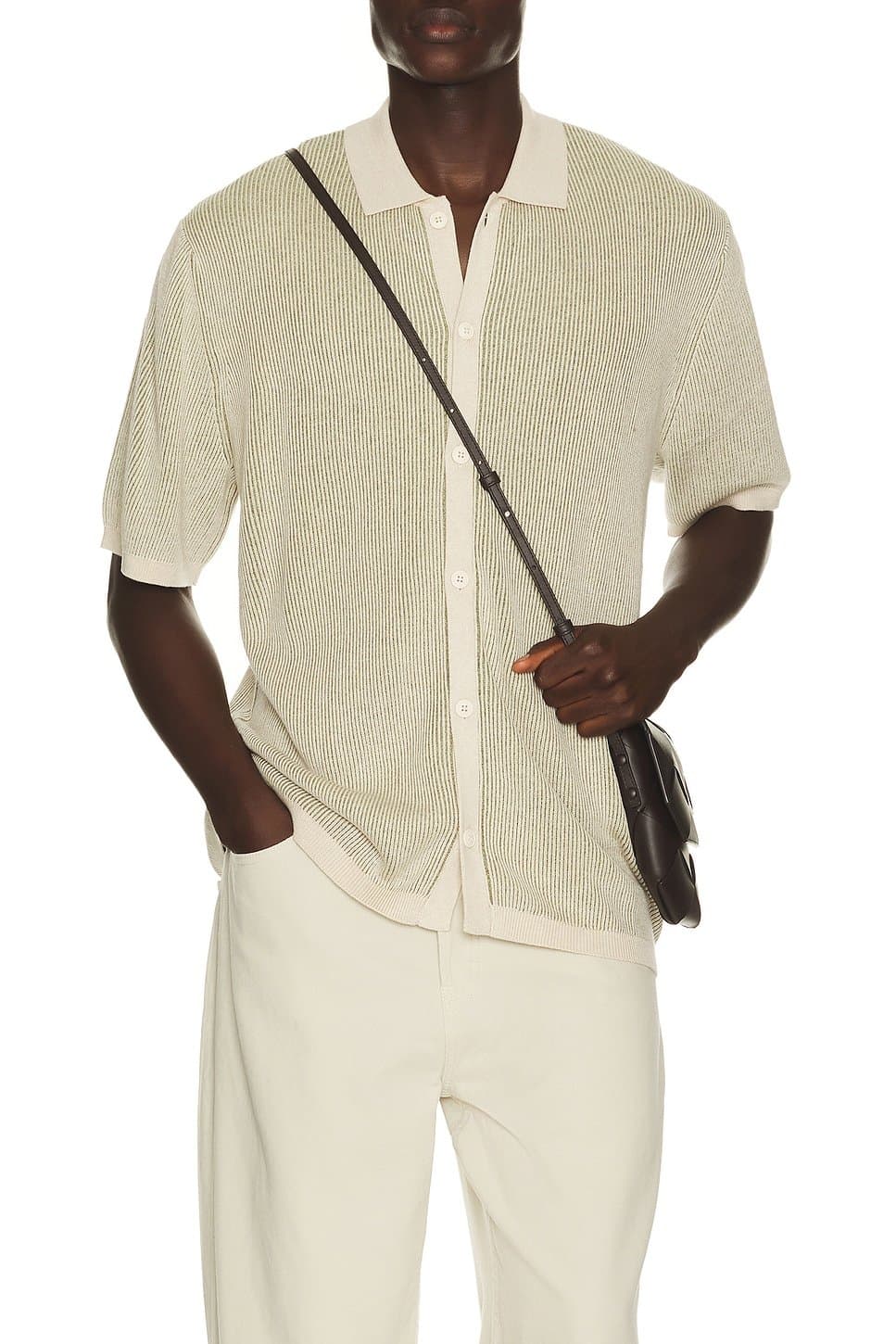 revolve Hi Lo Knit Button Up Shirt