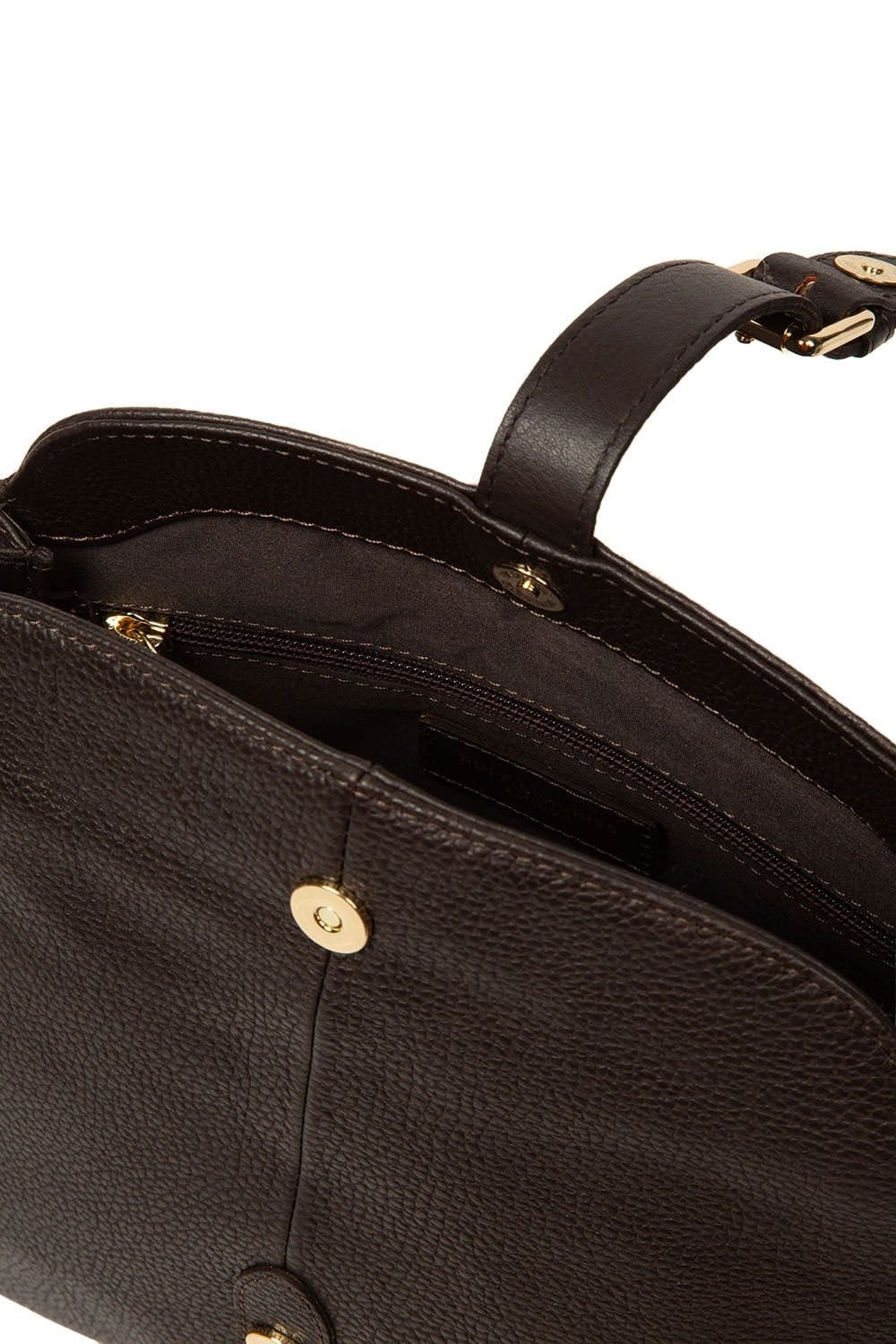 Pure Luxuries London Pure Luxuries London Women's 'Soraya' Leather Cross Body Bag in Dark Brown - 4