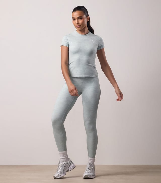Gym King Women's Green 365 Scrunched Back Leggings Gym King New Look - 2