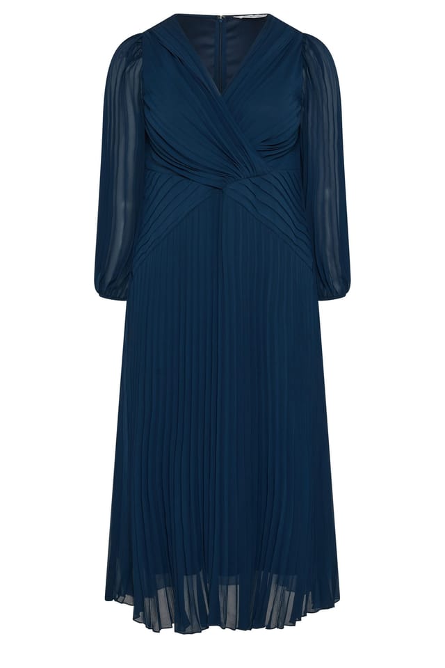 Yours Yours Women's Maxi Pleated Dress in Royal - 2