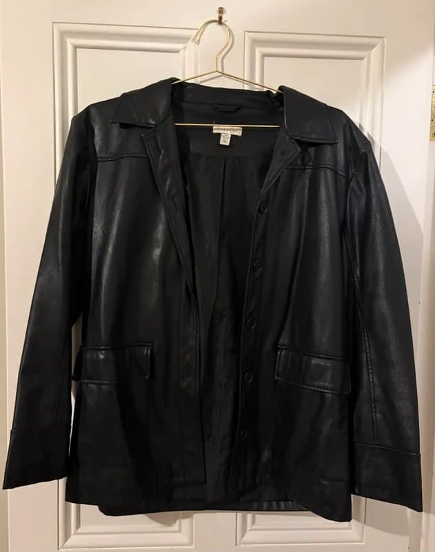 Topshop Topshop leather style blazer jacket