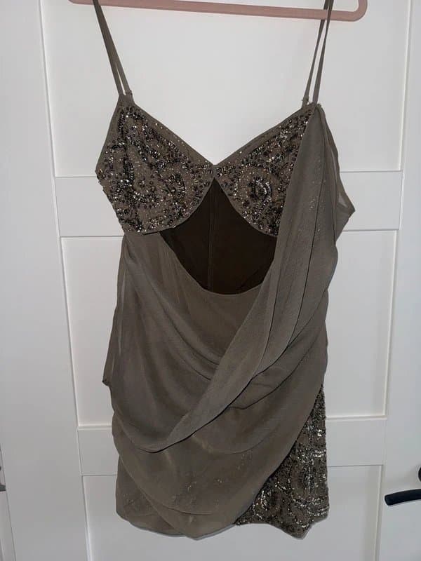 ASOS ASOS Brown Embellished Mini Dress