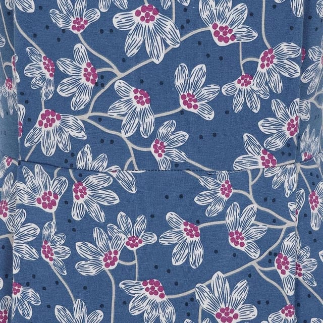 Lazy Jacks Lazy Jacks Women's Wildflower Capped Sleeved Dress in Blue - 3