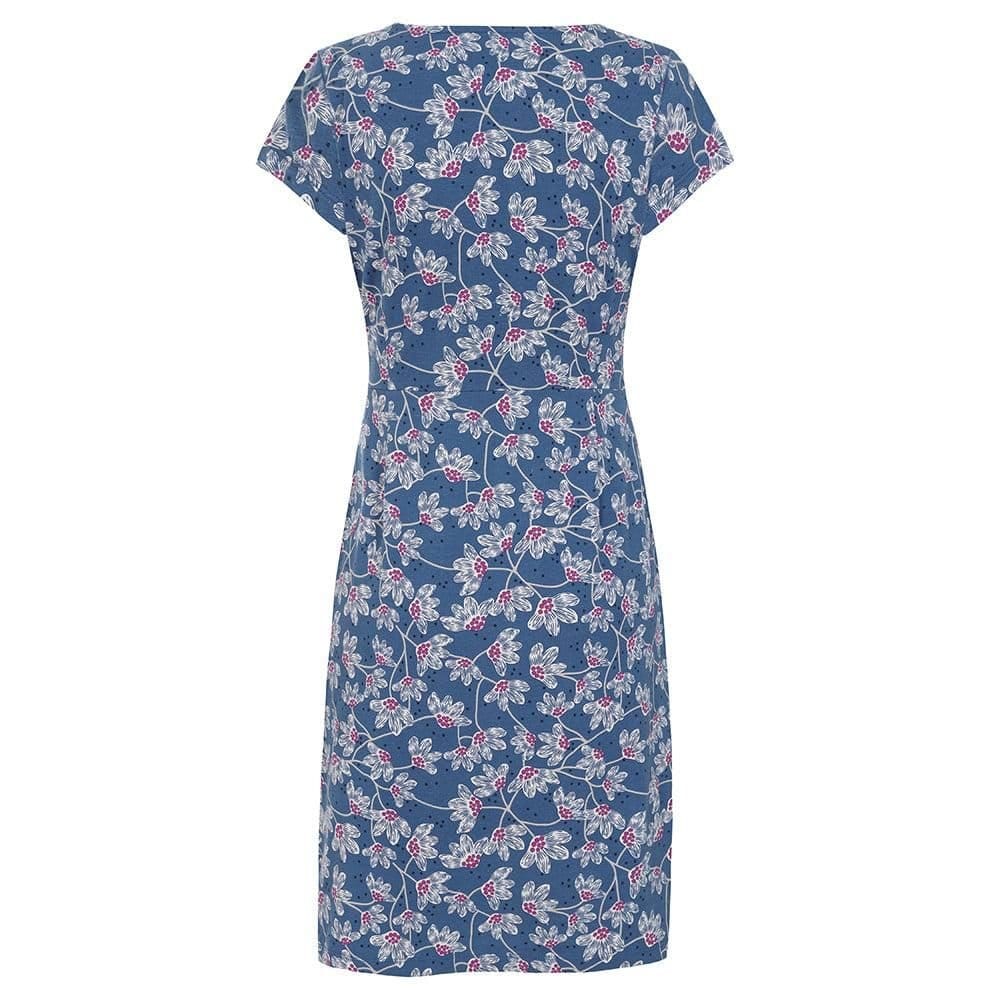 Lazy Jacks Lazy Jacks Women's Wildflower Capped Sleeved Dress in Blue - 4