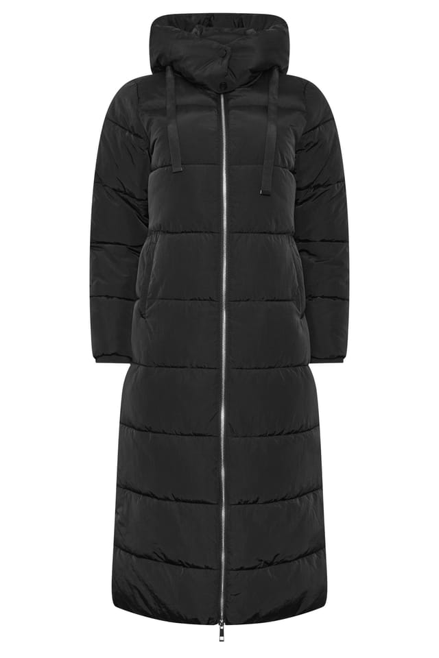 PixieGirl PixieGirl Women's Petite Maxi Padded Coat in Black - 3