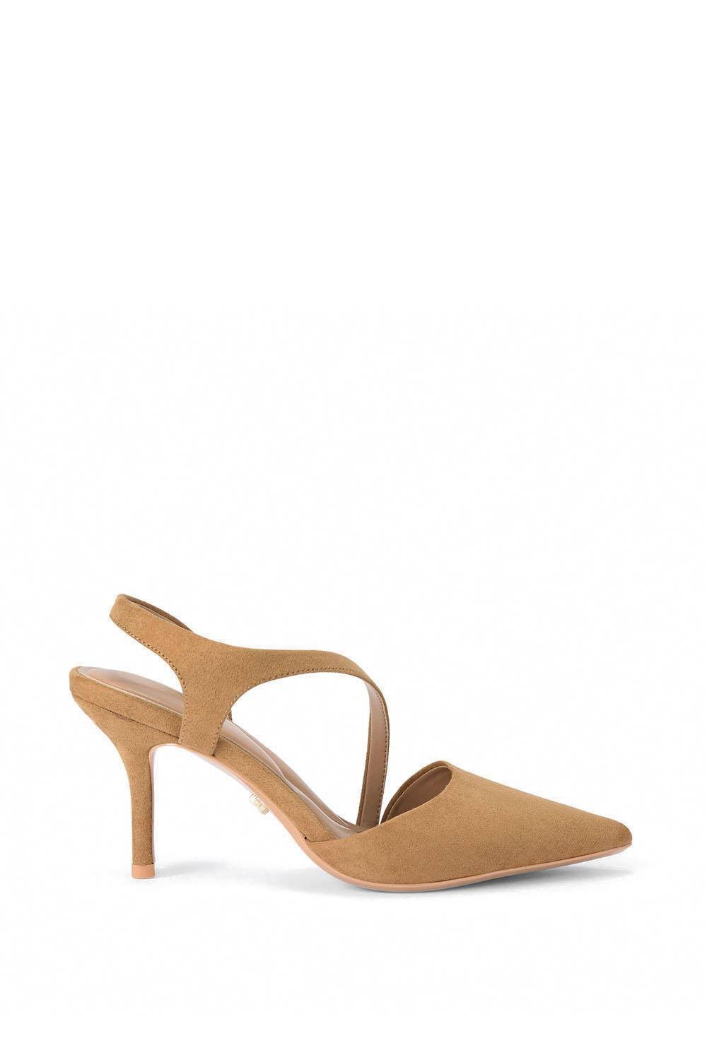 Carvela Carvela Women's 'Symmetry Court' Fabric Heels in Taupe - 3