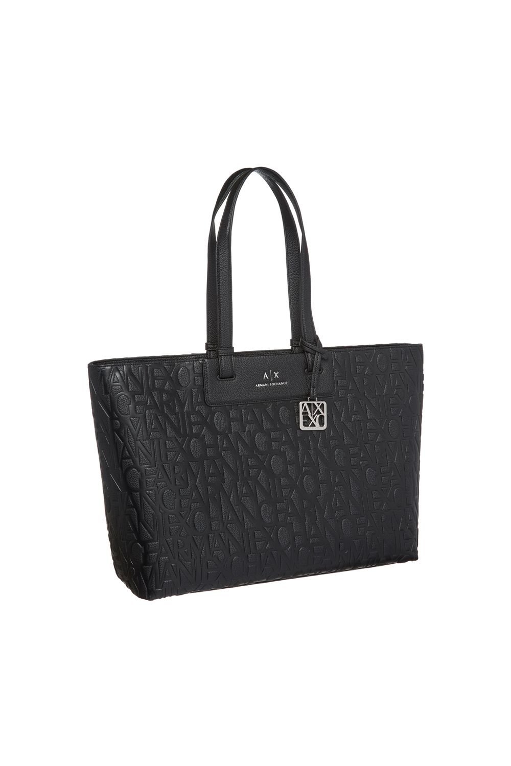 Armani Exchange Armani Exchange Women's Liz EmbossedAll Over Logo Shopper Black - 3