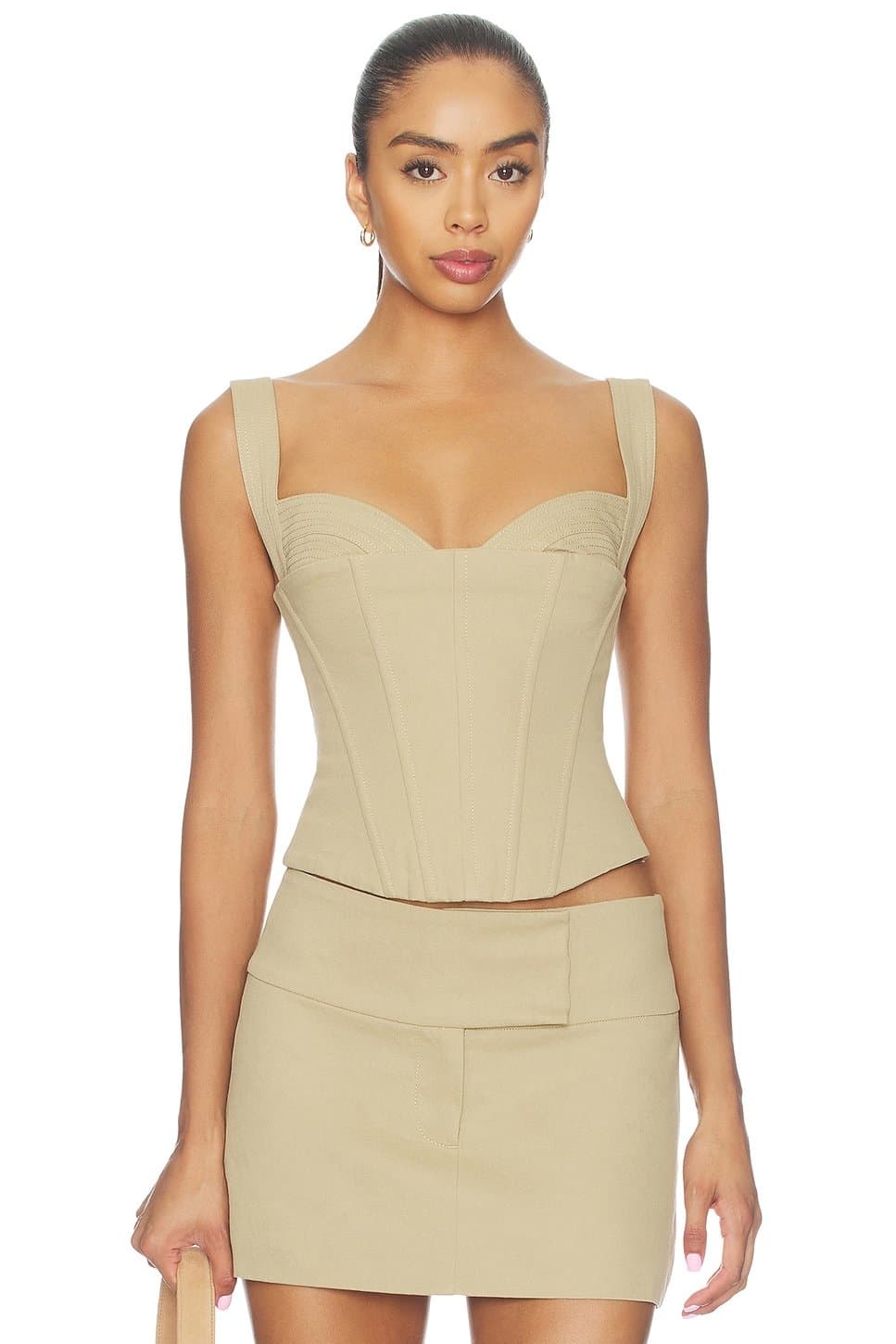 revolve Revolve Beige Corset Top In Miso