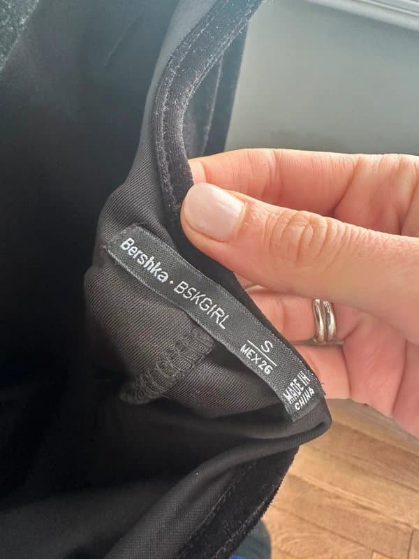 Bershka Black Bershka Velvet Top - size S