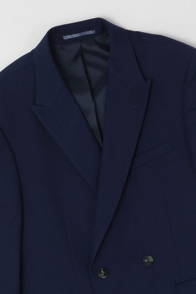 Burton Burton Men's French Navy Essential Double Breasted Blazer in Dark Blue - 2
