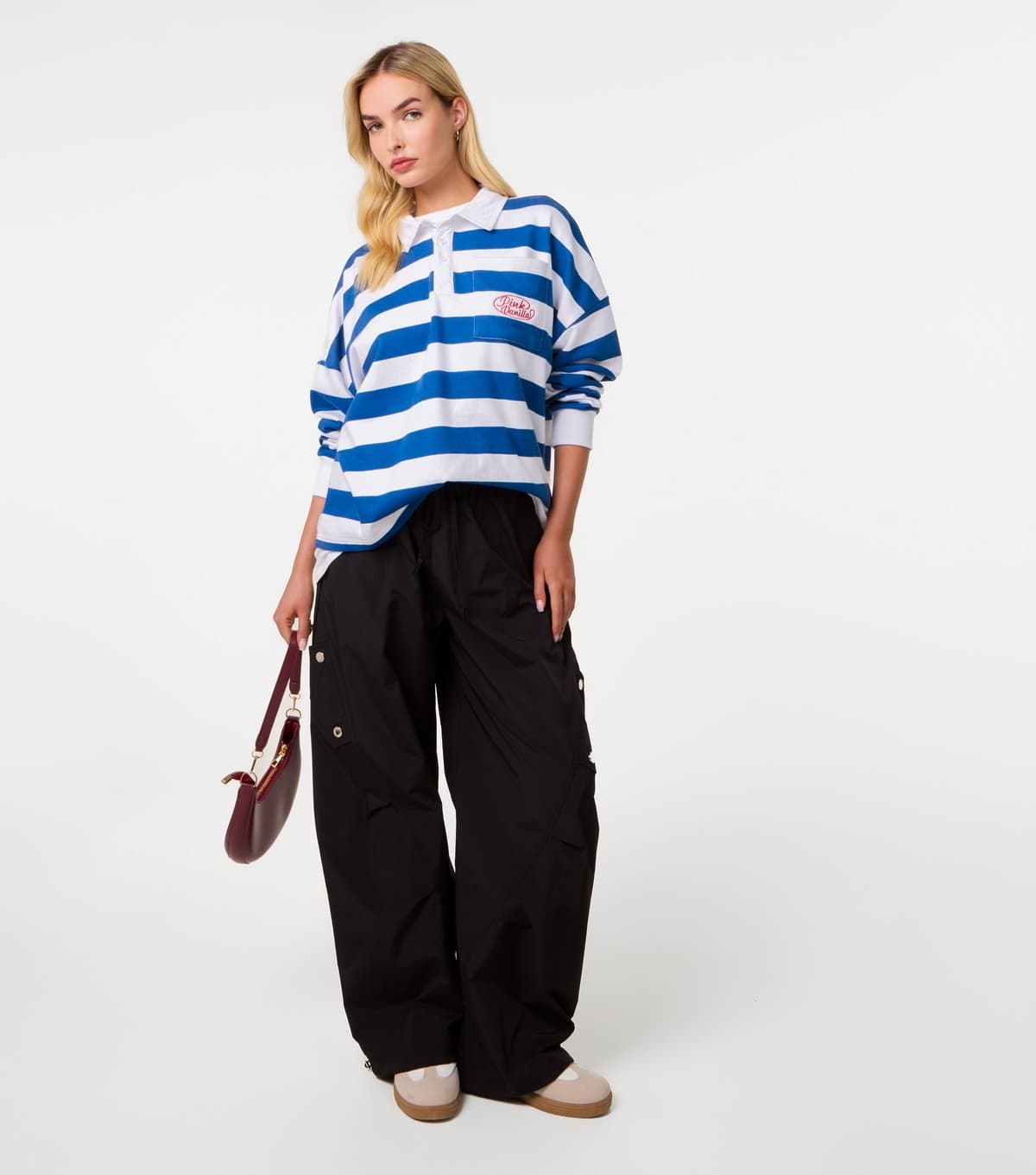 Pink Vanilla Women's Black Wide Leg Cargo Trousers Pink Vanilla New Look