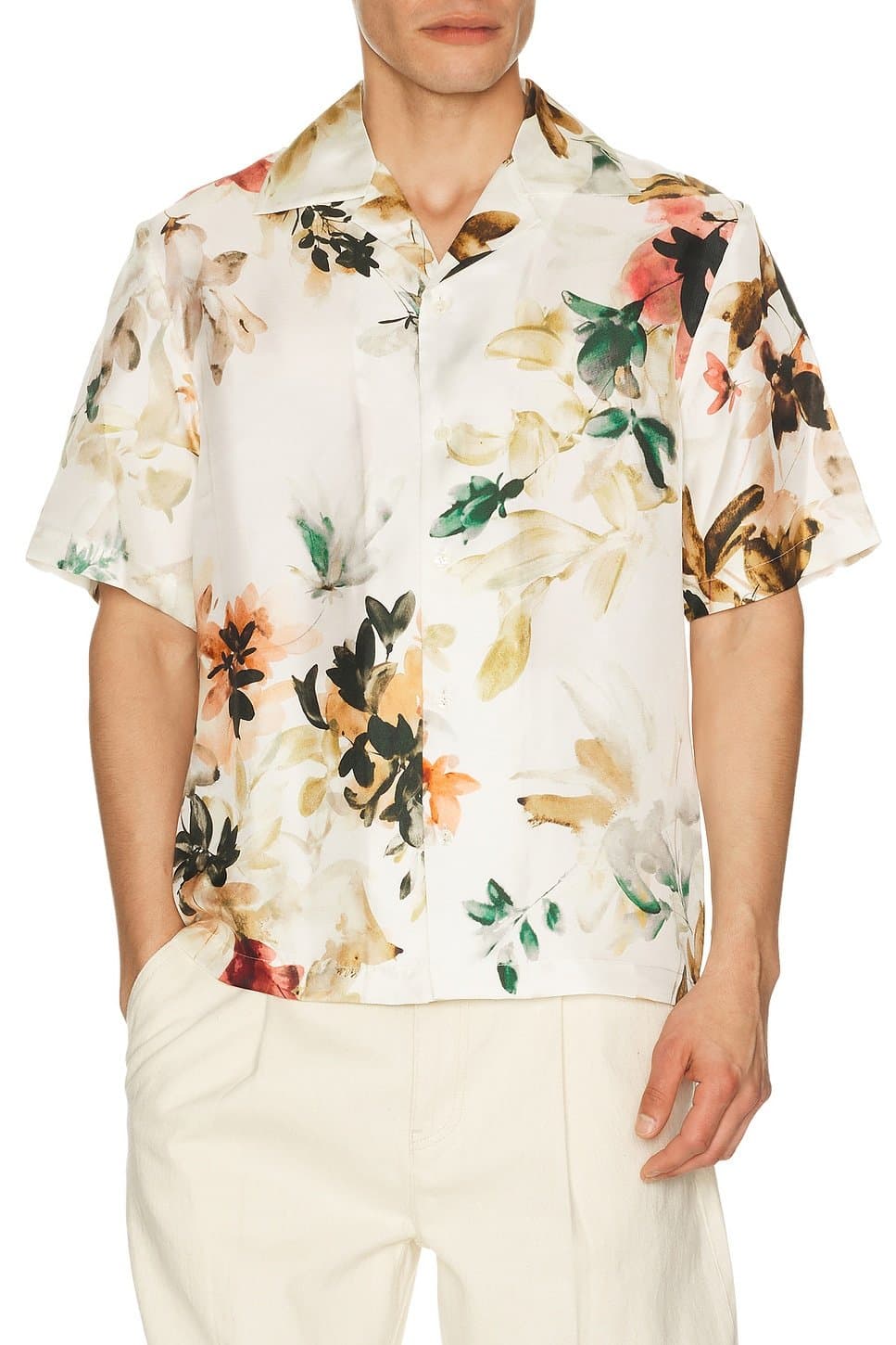revolve Casper Printed Silk Shirt