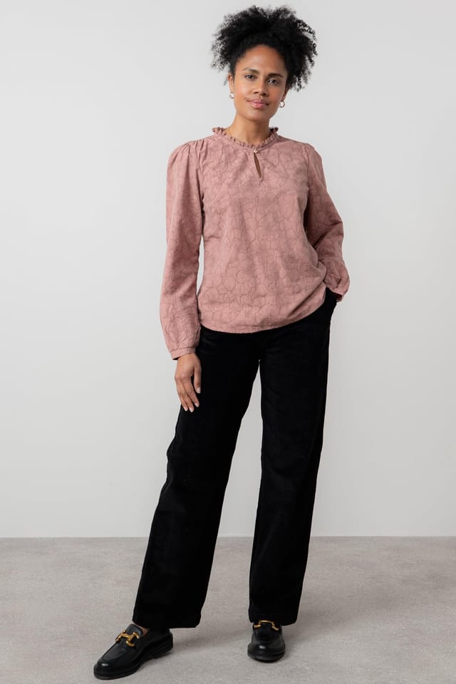 Lily & Me Lily & Me Women's Strachan Stretch Jumbo Cord Wide Leg Trousers in Black - 3