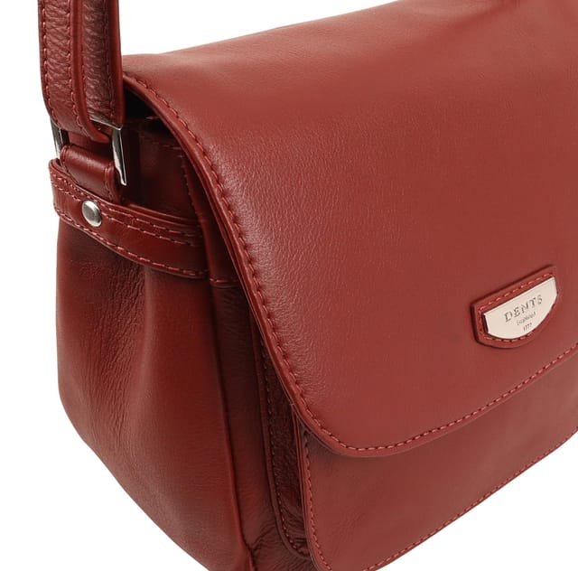 Dents Dents Women's Zinnia Leather CrossBody Bag in Terracotta - 3