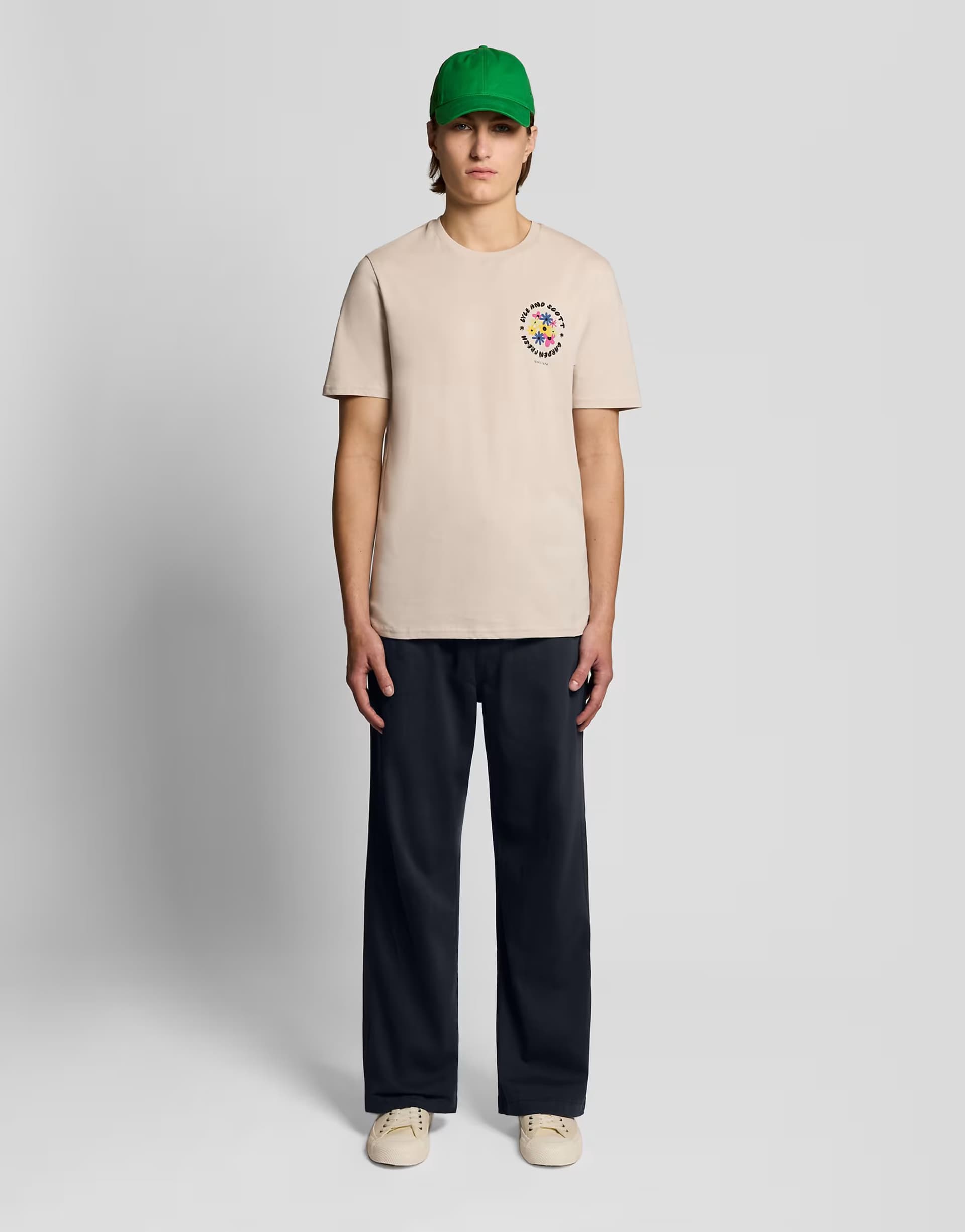 ASOS Lyle & Scott Trousers enzyme wash pleated trouser in z271 dark navy
