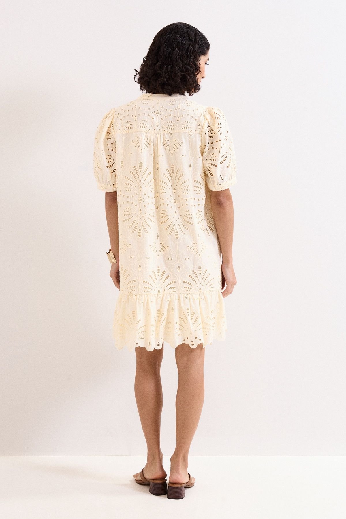 Phase Eight Phase Eight Women's Liliana Embroidered Mini Dress in Lemon - 4