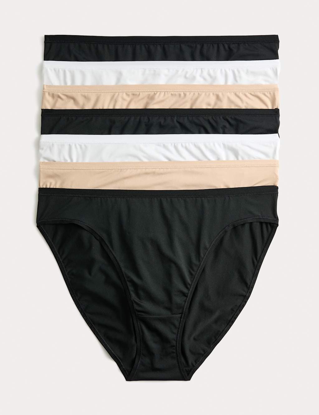 Marks & Spencer M&S 7 Pack Microfibre High Leg Knickers White Mix
