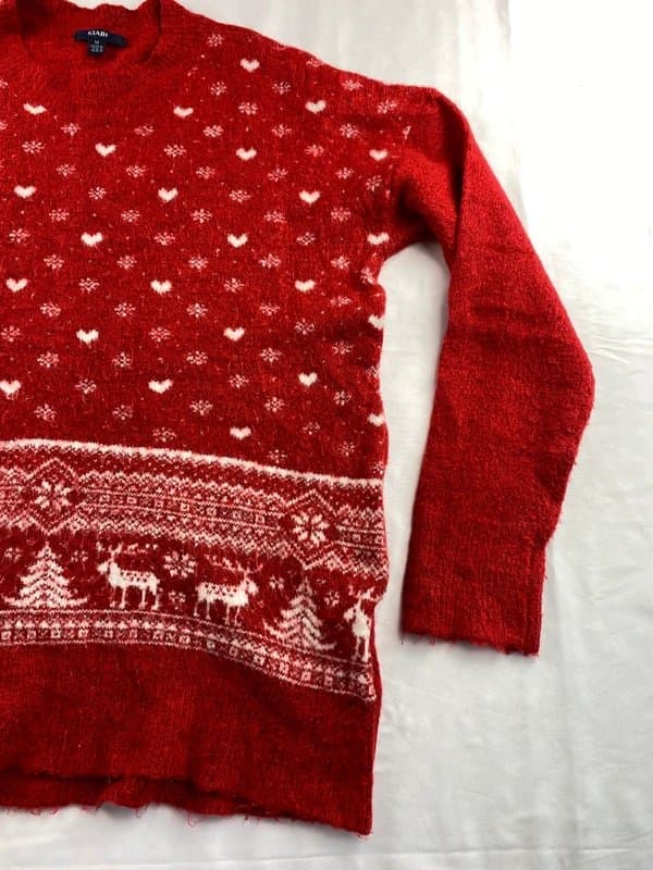 Kiabi Reduced! Red KIABI Christmas Jumper – Size M (EU 38–40 / UK 10–12)