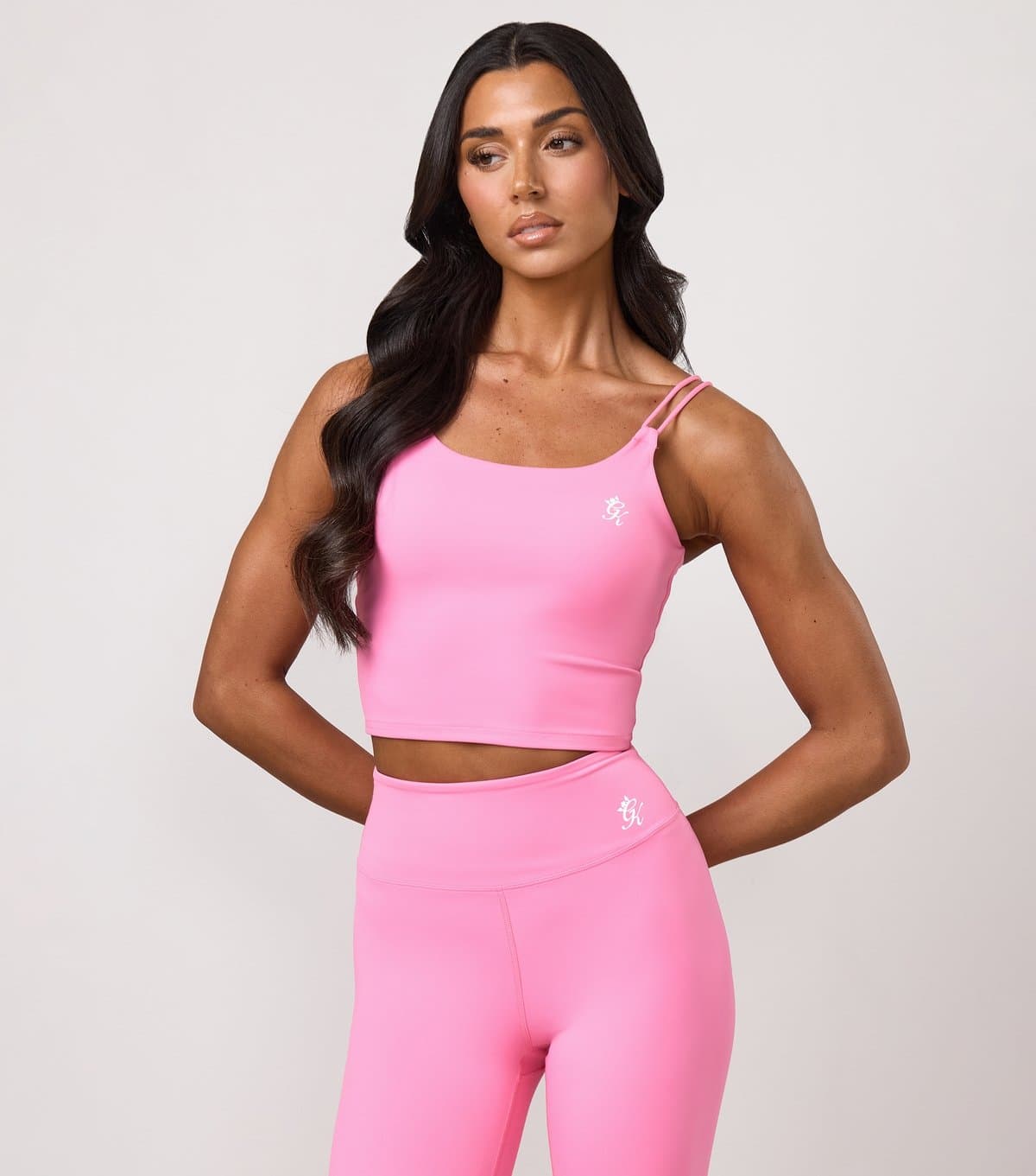 Gym King Women's Bright Pink 365 Logo Print Tank Top Gym King New Look